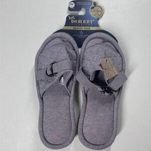 Isotoner‎ Signature Memory Foam Slippers Womens Small 6.5-7 Purple NEW